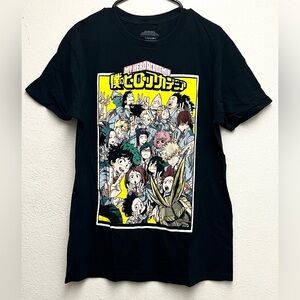 Anime Shirt My Hero Academia Anime Unisex T-SHIRT Size Large Funimation Black